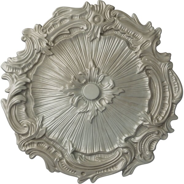 Ekena Millwork Plymouth Ceiling Medallion (Fits Canopies up to 1 5/8"), Hnd-Painted Flash Gold, 16 3/4"OD x 1 3/8"P CM16PLFLS - main